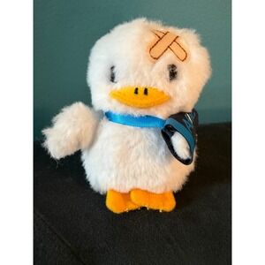 RARE Aflac Plush Duck Keychain White Bandage Sling Mascot Injured Bag Charm 🦆🐣